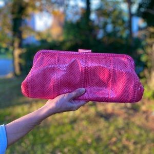 Neiman Marcus Snake Skin Style Clutch